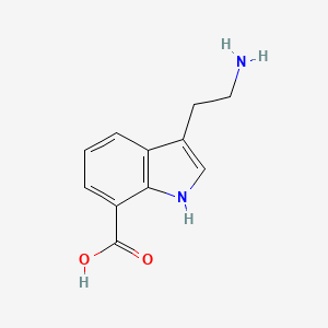 molecular formula C11H12N2O2 B1661438 1h-Indole-7-carboxylic acid,3-(2-aminoethyl)- CAS No. 910381-00-9