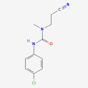 molecular formula C11H12ClN3O B1661441 3-(4-Chlorophenyl)-1-(2-cyanoethyl)-1-methylurea CAS No. 91090-02-7