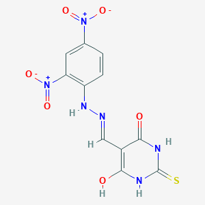 5-[[2-(2,4-Dinitrophenyl)hydrazinyl]methylidene]-2-sulfanylidene-1,3-diazinane-4,6-dione