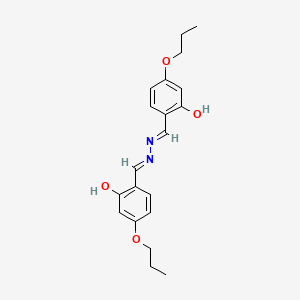 molecular formula C20H24N2O4 B1661456 2-[(E)-[(E)-(2-hydroxy-4-propoxyphenyl)methylidenehydrazinylidene]methyl]-5-propoxyphenol CAS No. 91223-46-0