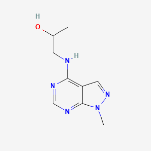 molecular formula C9H13N5O B1661458 1-({1-METHYL-1H-PYRAZOLO[3,4-D]PYRIMIDIN-4-YL}AMINO)PROPAN-2-OL CAS No. 91240-61-8