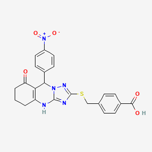 4-({[9-(4-Nitrophenyl)-8-oxo-4,5,6,7,8,9-hexahydro[1,2,4]triazolo[5,1-b]quinazolin-2-yl]thio}methyl)benzoic acid