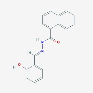 molecular formula C18H14N2O2 B1661462 Naphthalene-1-carboxylic acid (2-hydroxy-benzylidene)-hydrazide CAS No. 91318-40-0