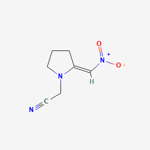 molecular formula C7H9N3O2 B1661470 1-Cyanomethyl-2-nitromethylenepyrrolidine CAS No. 91417-82-2