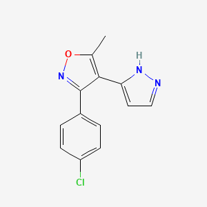 3-(4-chlorophenyl)-5-methyl-4-(1H-pyrazol-5-yl)isoxazole