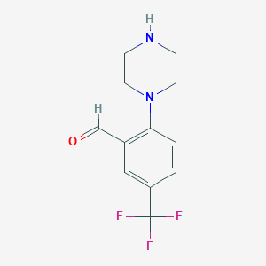 2-Piperazin-1-yl-5-trifluoromethylbenzaldehyde