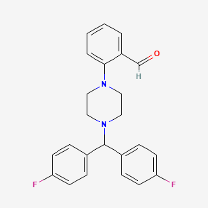 molecular formula C24H22F2N2O B1661476 2-[4-[Bis(4-fluorophenyl)methyl]piperazin-1-yl]benzaldehyde CAS No. 914349-60-3