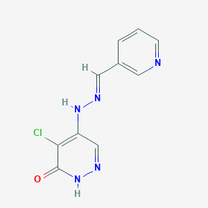 5-chloro-4-[(2E)-2-(pyridin-3-ylmethylidene)hydrazinyl]-1H-pyridazin-6-one