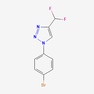 molecular formula C9H6BrF2N3 B1661489 1-(4-Bromophenyl)-4-(difluoromethyl)triazole CAS No. 916151-14-9