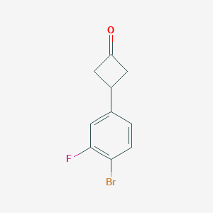 molecular formula C10H8BrFO B1661492 3-(4-Bromo-3-fluorophenyl)cyclobutan-1-one CAS No. 916814-08-9