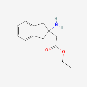 molecular formula C13H17NO2 B1661497 2-Aminoindan-2-acetic acid ethyl ester CAS No. 917460-33-4