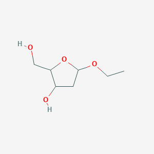 molecular formula C7H14O4 B1661504 5-Ethoxy-2-(hydroxymethyl)oxolan-3-ol CAS No. 91784-10-0