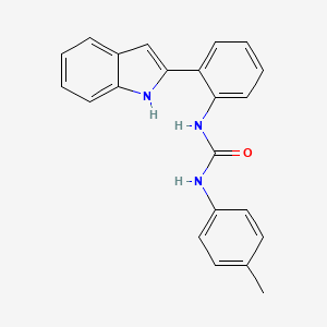 molecular formula C22H19N3O B1661509 1-[2-(1H-Indol-2-YL)phenyl]-3-(4-methylphenyl)urea CAS No. 917966-22-4