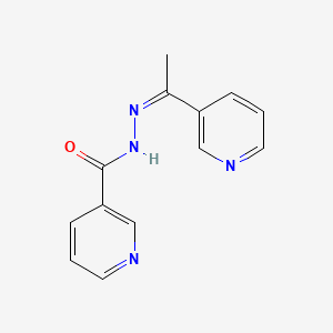 molecular formula C13H12N4O B1661510 Nicotinic acid, (1-(3-pyridyl)ethylidene)hydrazide CAS No. 91803-31-5