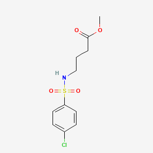 molecular formula C11H14ClNO4S B1661517 Butanoic acid, 4-[[(4-chlorophenyl)sulfonyl]amino]-, methyl ester CAS No. 918330-62-8