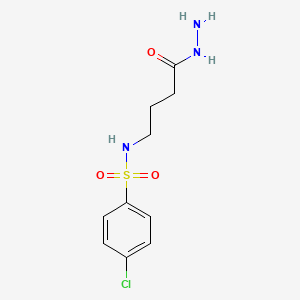 molecular formula C10H14ClN3O3S B1661518 4-Chloro-N-(4-hydrazinyl-4-oxobutyl)benzene-1-sulfonamide CAS No. 918330-66-2