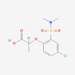 molecular formula C11H14ClNO5S B1661520 2-[4-Chloro-2-(dimethylsulfamoyl)phenoxy]propanoic acid CAS No. 91859-20-0