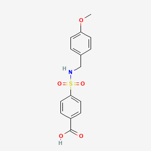 molecular formula C15H15NO5S B1661521 4-{[(4-Methoxyphenyl)methyl]sulfamoyl}benzoic acid CAS No. 918666-93-0