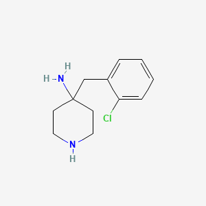 4-[(2-Chlorophenyl)methyl]piperidin-4-amine