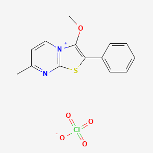 Thiazolo(3,2-a)pyrimidin-4-ium, 3-methoxy-7-methyl-2-phenyl-, perchlorate