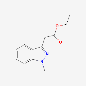 molecular formula C12H14N2O2 B1661536 Ethyl (1-methyl-1H-indazol-3-yl)acetate CAS No. 919766-45-3