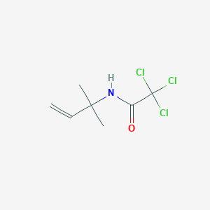 molecular formula C7H10Cl3NO B1661541 Acetamide, 2,2,2-trichloro-N-(1,1-dimethyl-2-propenyl)- CAS No. 91989-80-9