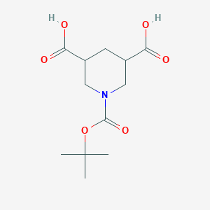 molecular formula C12H17NO6-2 B1661545 1-(Tert-butoxycarbonyl)piperidine-3,5-dicarboxylic acid CAS No. 920297-39-8