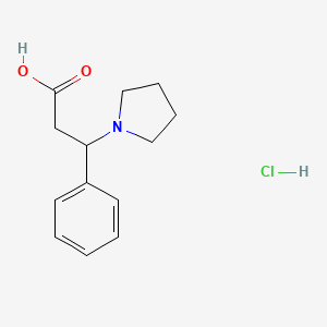 3-Phenyl-3-pyrrolidin-1-ylpropanoic acid;hydrochloride