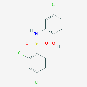 2,4-Dichloro-N-(5-chloro-2-hydroxyphenyl)benzene-1-sulfonamide