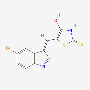 molecular formula C12H7BrN2OS2 B1661553 (5E)-5-[(5-Bromo-1H-indol-3-yl)methylidene]-2-sulfanylidene-1,3-thiazolidin-4-one CAS No. 92059-20-6