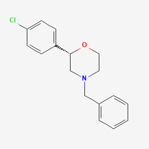 molecular formula C17H18ClNO B1661554 (2S)-4-Benzyl-2-(4-chlorophenyl)morpholine CAS No. 920798-71-6