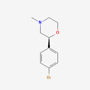 molecular formula C11H14BrNO B1661555 (2S)-2-(4-Bromophenyl)-4-methylmorpholine CAS No. 920798-86-3