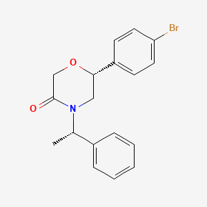 molecular formula C18H18BrNO2 B1661556 (6R)-6-(4-Bromophenyl)-4-[(1S)-1-phenylethyl]morpholin-3-one CAS No. 920801-93-0