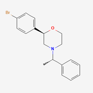 molecular formula C18H20BrNO B1661558 (2R)-2-(4-Bromophenyl)-4-[(1S)-1-phenylethyl]morpholine CAS No. 920802-43-3