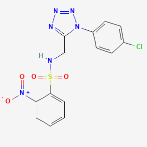 N-((1-(4-chlorophenyl)-1H-tetrazol-5-yl)methyl)-2-nitrobenzenesulfonamide