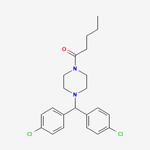 1-{4-[Bis(4-chlorophenyl)methyl]piperazin-1-yl}pentan-1-one
