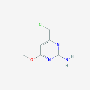 molecular formula C6H8ClN3O B1661582 4-(Chloromethyl)-6-methoxypyrimidin-2-amine CAS No. 92311-37-0