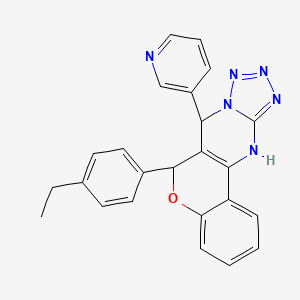 6-(4-ethylphenyl)-7-(pyridin-3-yl)-7,12-dihydro-6H-chromeno[4,3-d]tetrazolo[1,5-a]pyrimidine