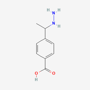 B1661598 Benzoic acid, 4-[(1S)-1-hydrazinylethyl]- CAS No. 924887-08-1