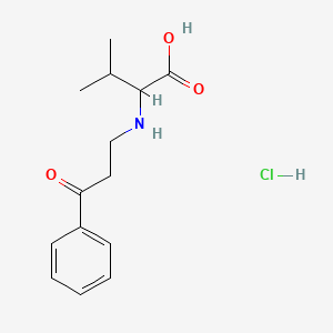 molecular formula C14H20ClNO3 B1661600 N-(3-Oxo-3-phenylpropyl)-DL-valine hydrochloride CAS No. 92514-97-1