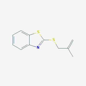 molecular formula C11H11NS2 B166161 2-(2-Methylprop-2-enylsulfanyl)-1,3-benzothiazole CAS No. 133158-13-1
