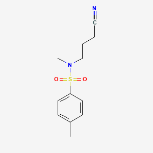molecular formula C12H16N2O2S B1661618 N-(3-cyanopropyl)-N,4-dimethylbenzenesulfonamide CAS No. 92788-97-1