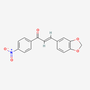 (E)-3-(1,3-benzodioxol-5-yl)-1-(4-nitrophenyl)prop-2-en-1-one