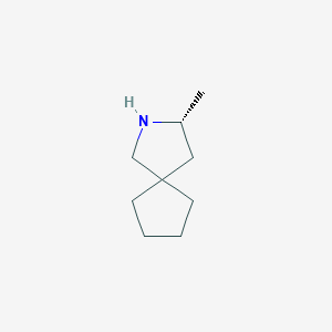 molecular formula C9H17N B1661625 (2R)-2alpha-Methyl-4,4-(tetramethylene)pyrrolidine CAS No. 929012-36-2
