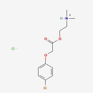 molecular formula C12H17BrClNO3 B1661635 (p-Bromophenoxy)acetic acid 2-(dimethylamino)ethyl ester hydrochloride CAS No. 93042-86-5