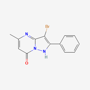 molecular formula C13H10BrN3O B1661639 Pyrazolo[1,5-a]pyrimidin-7(4H)-one, 3-bromo-5-methyl-2-phenyl- CAS No. 93214-01-8