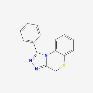 molecular formula C15H11N3S B1661645 1-phenyl-4H-[1,2,4]triazolo[3,4-c][1,4]benzothiazine CAS No. 93299-87-7