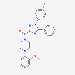 molecular formula C26H24FN5O2 B1661651 1-{[1-(4-fluorophenyl)-5-phenyl-1H-1,2,4-triazol-3-yl]carbonyl}-4-(2-methoxyphenyl)piperazine CAS No. 933585-59-2