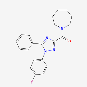 molecular formula C21H21FN4O B1661652 1-{[1-(4-fluorophenyl)-5-phenyl-1H-1,2,4-triazol-3-yl]carbonyl}azepane CAS No. 933585-63-8