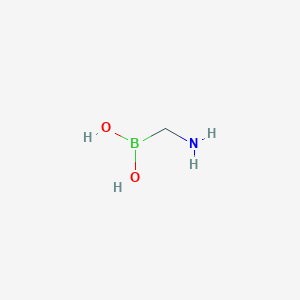 molecular formula CH6BNO2 B1661653 (Aminomethyl)boronic acid CAS No. 93361-16-1